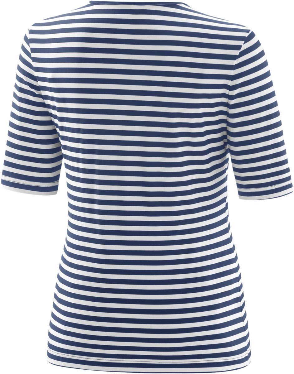 Gestreiftes Baumwollmischungs-T-Shirt