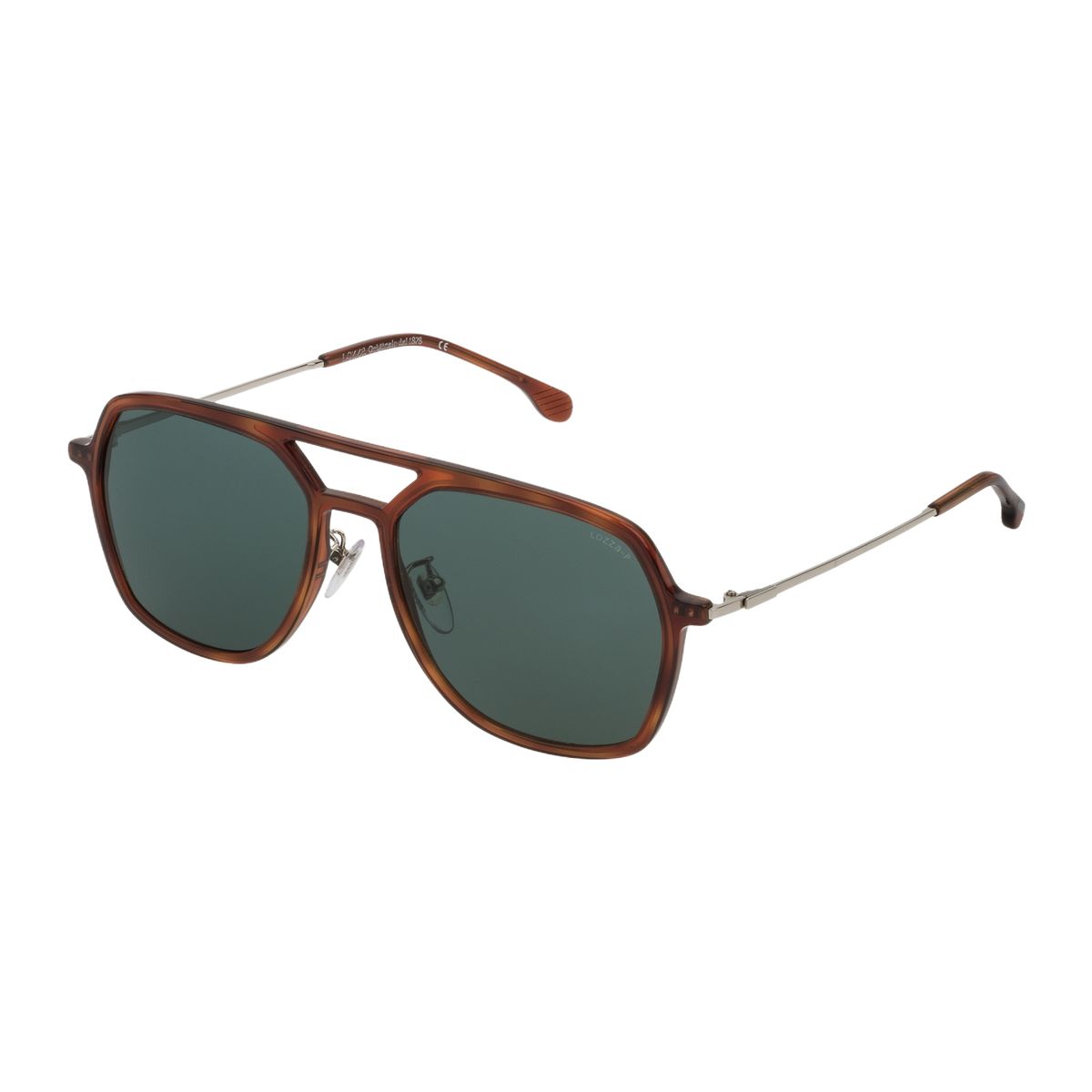 Pilotenbrille braunes Acetat und Metall