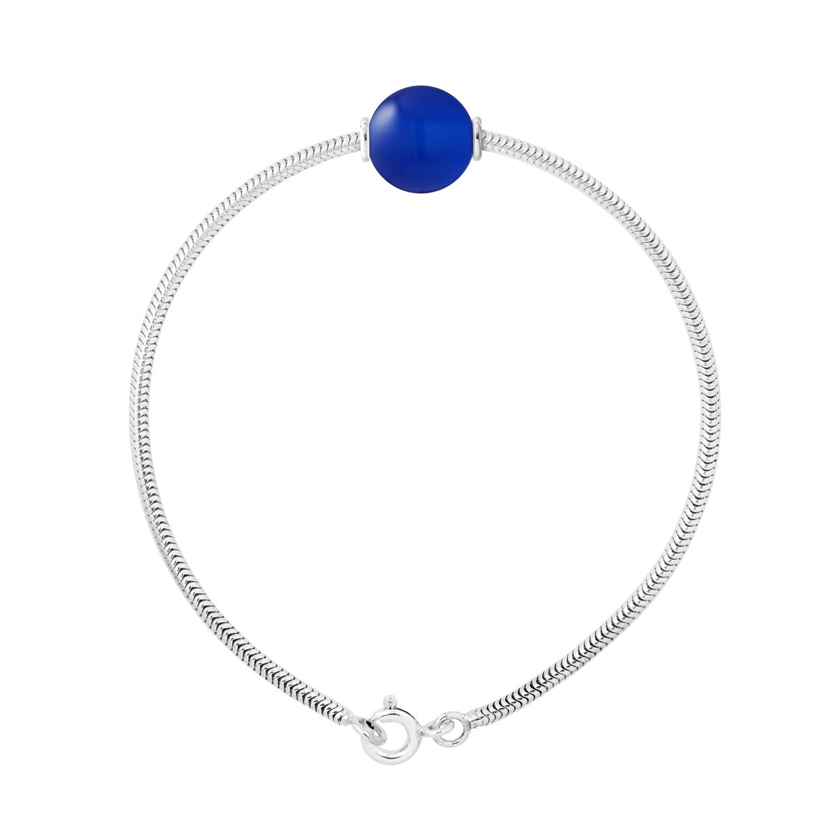 Sterling Silber Armband mit blauem Achat
