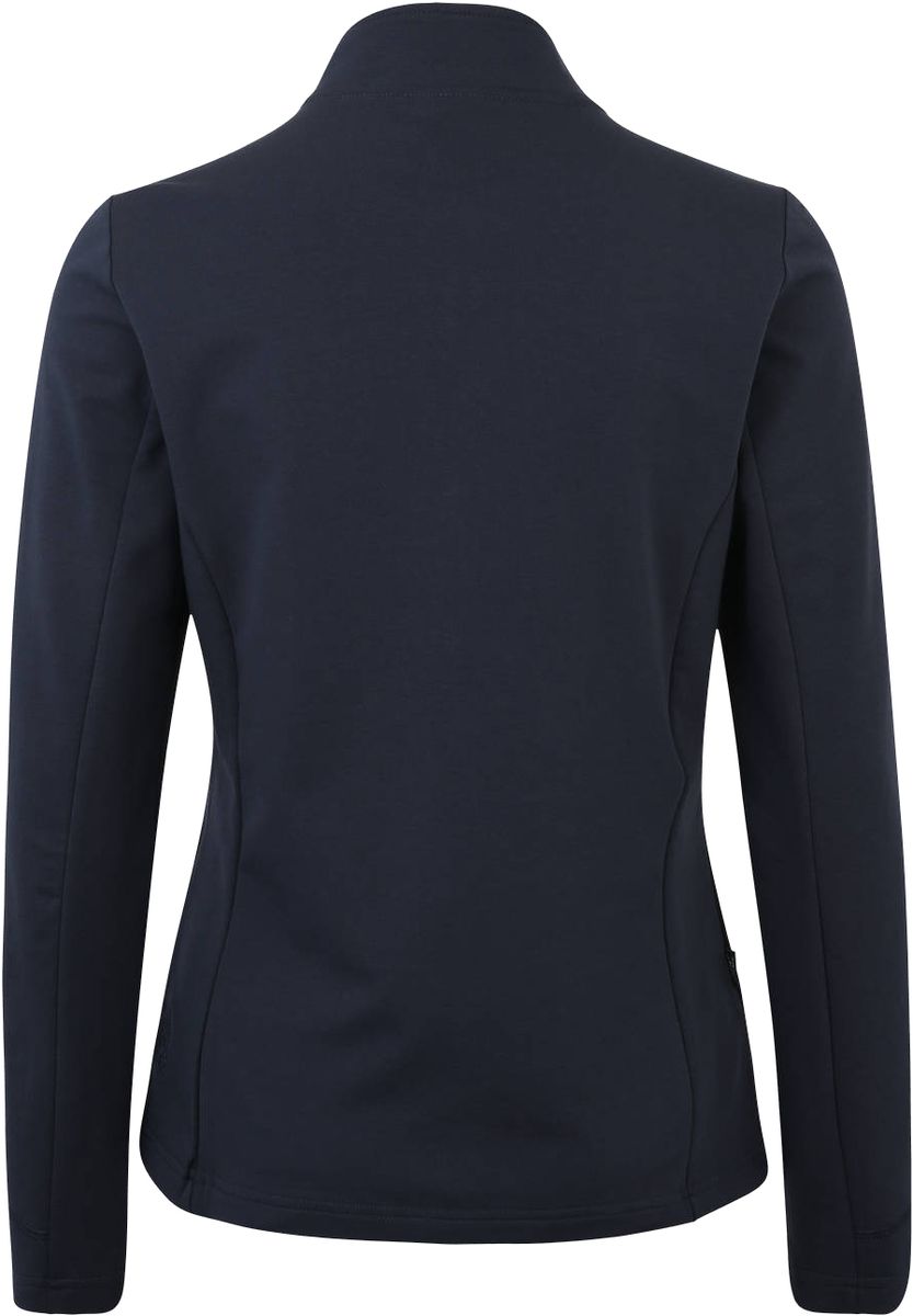 Klassische marineblaue Sweatjacke mit Reißverschluss