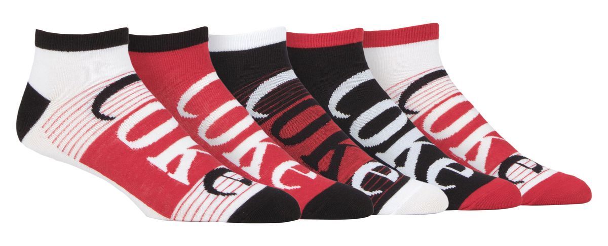 Coca Cola - 5 Paires Homme Coton Chaussettes | Fantaisie Couleurs Motif - CM511