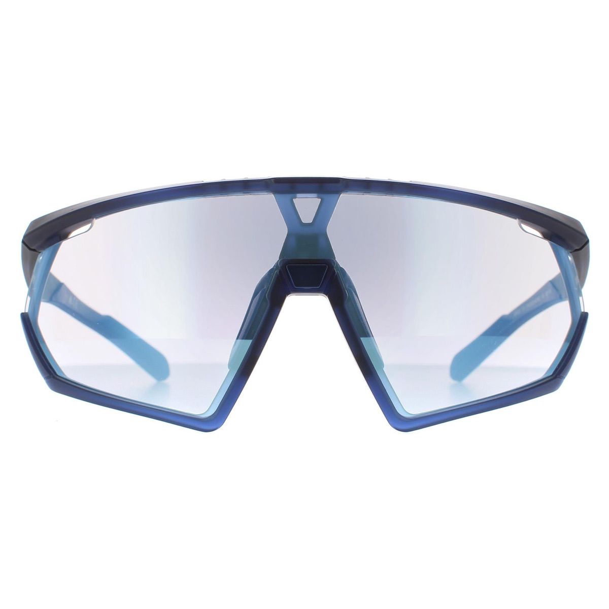 Sportliche Shield Sonnenbrille Azure Spiegel