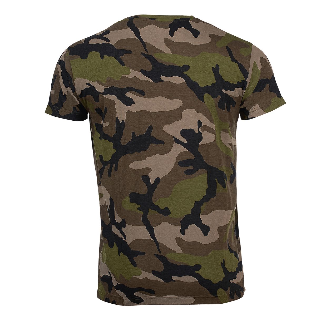 Klassisches Camouflage-Baumwoll-T-Shirt