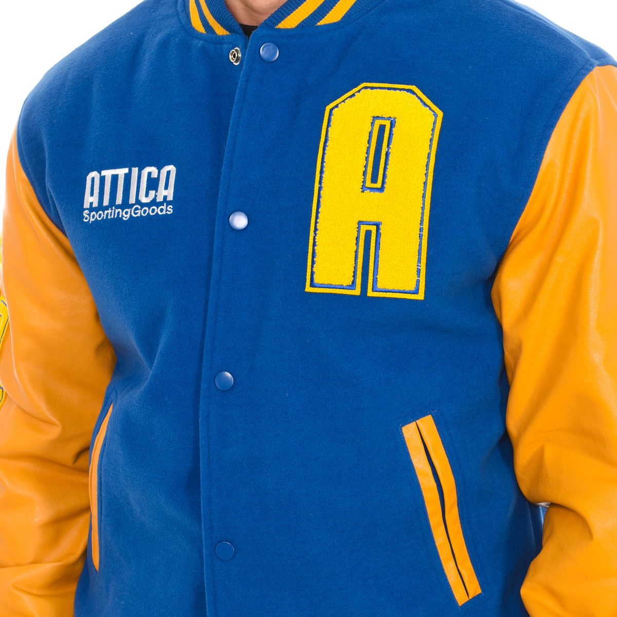 Klassische Collegejacke mit Patches