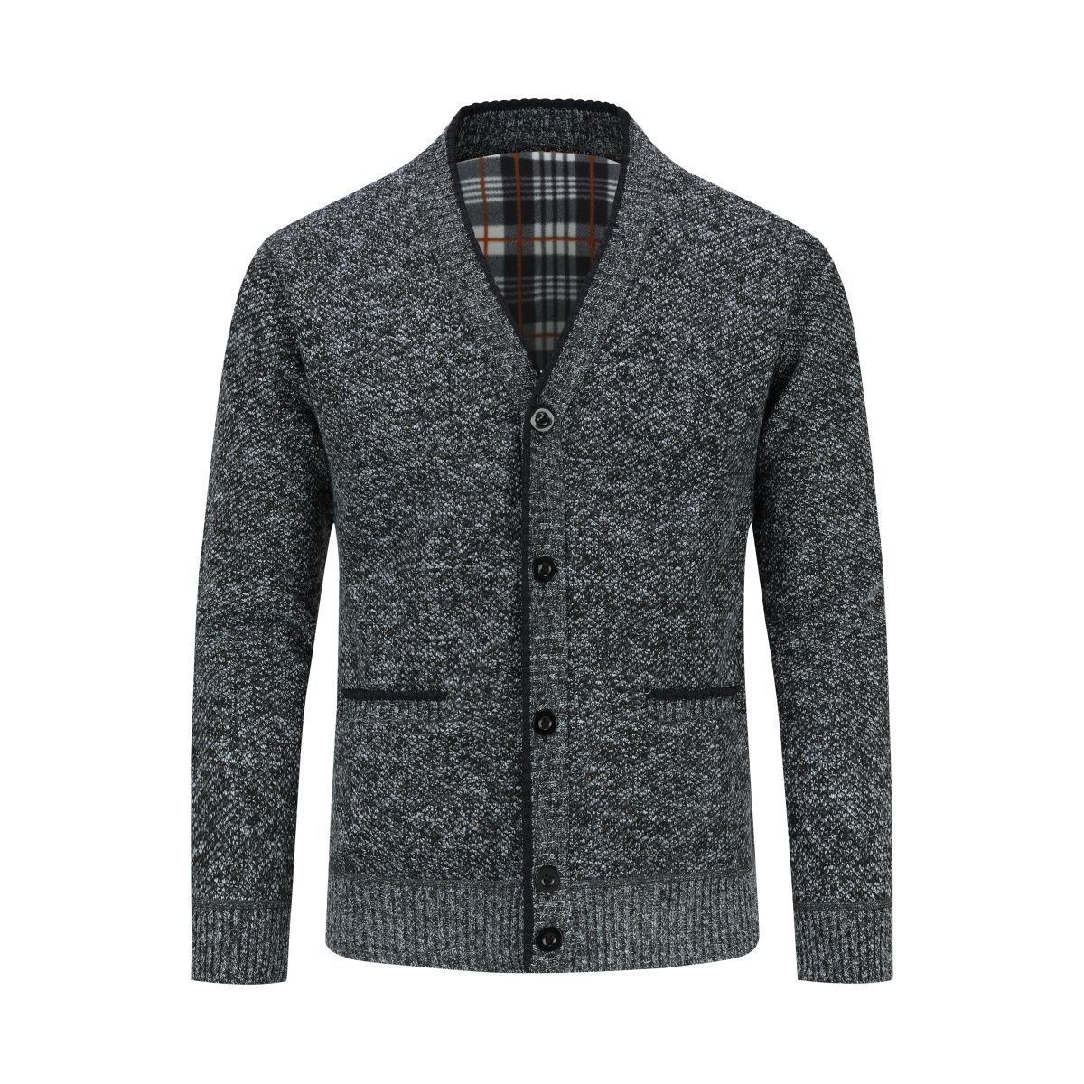 Herren Klassische Strickjacke mit Knopfleiste