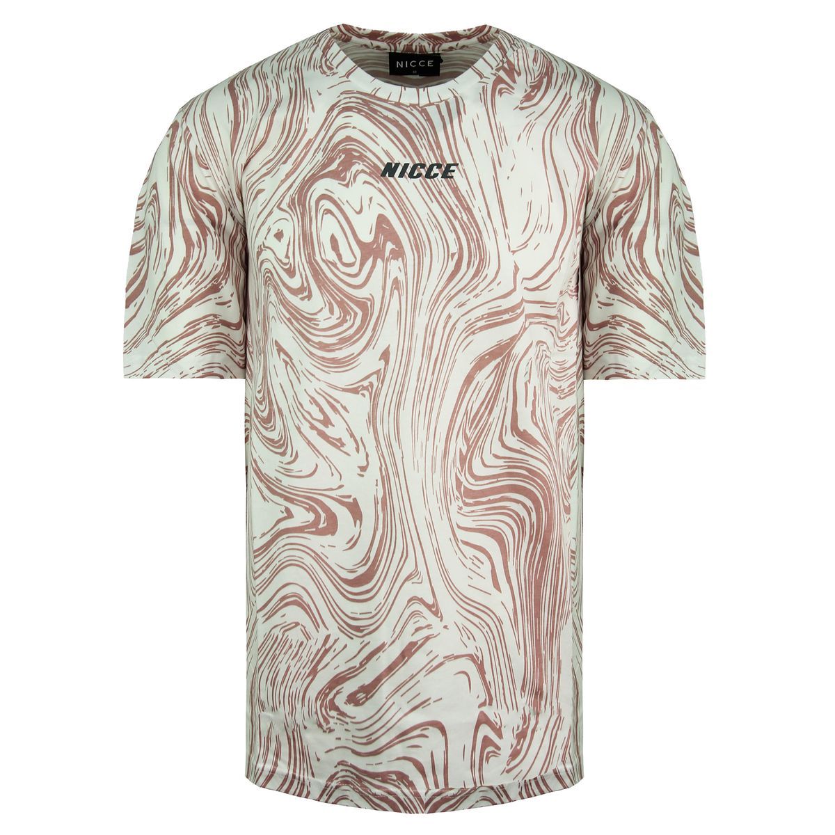 T-Shirt mit Marmorprint und lockerer Passform
