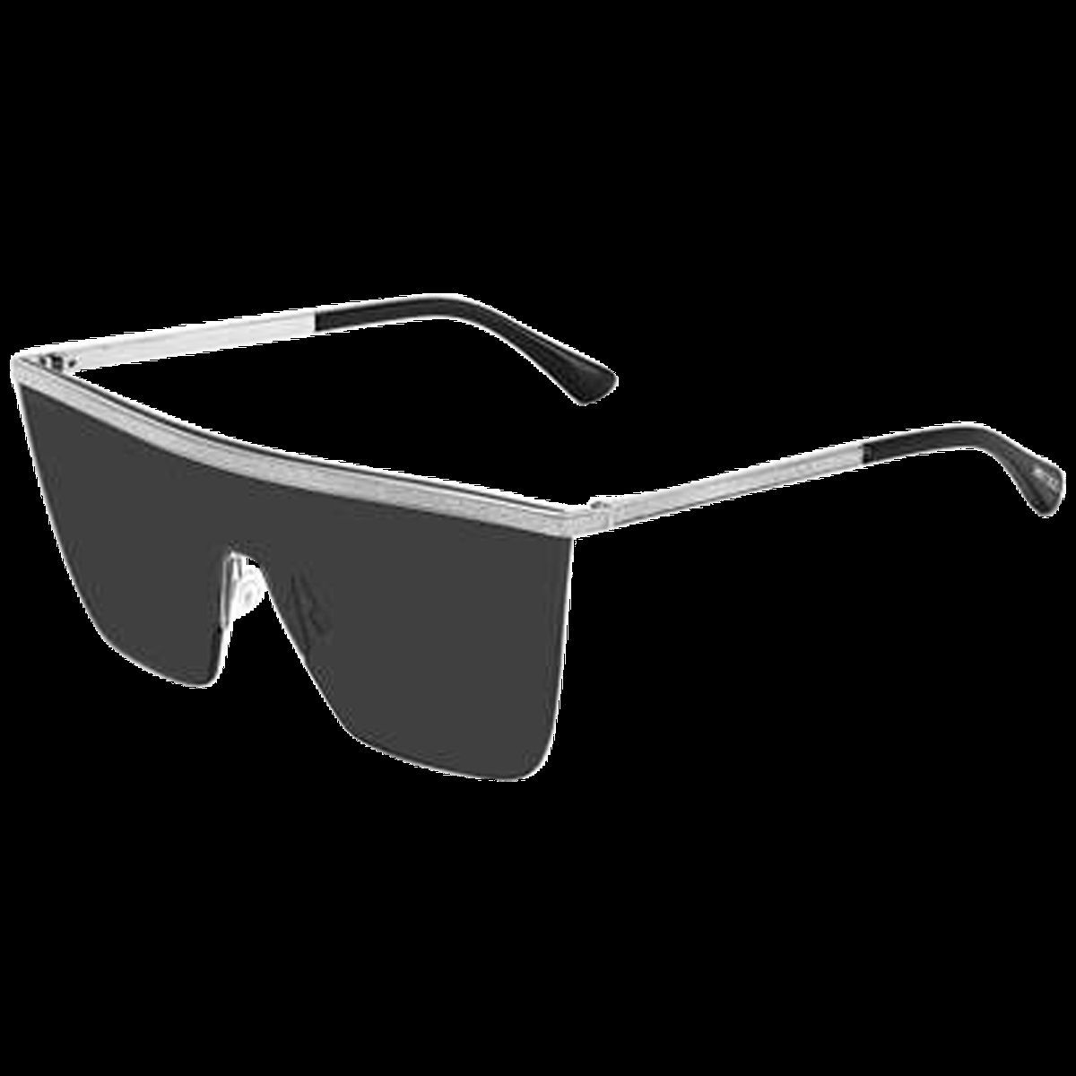 Schild Sonnenbrille mit silbernem Rahmen