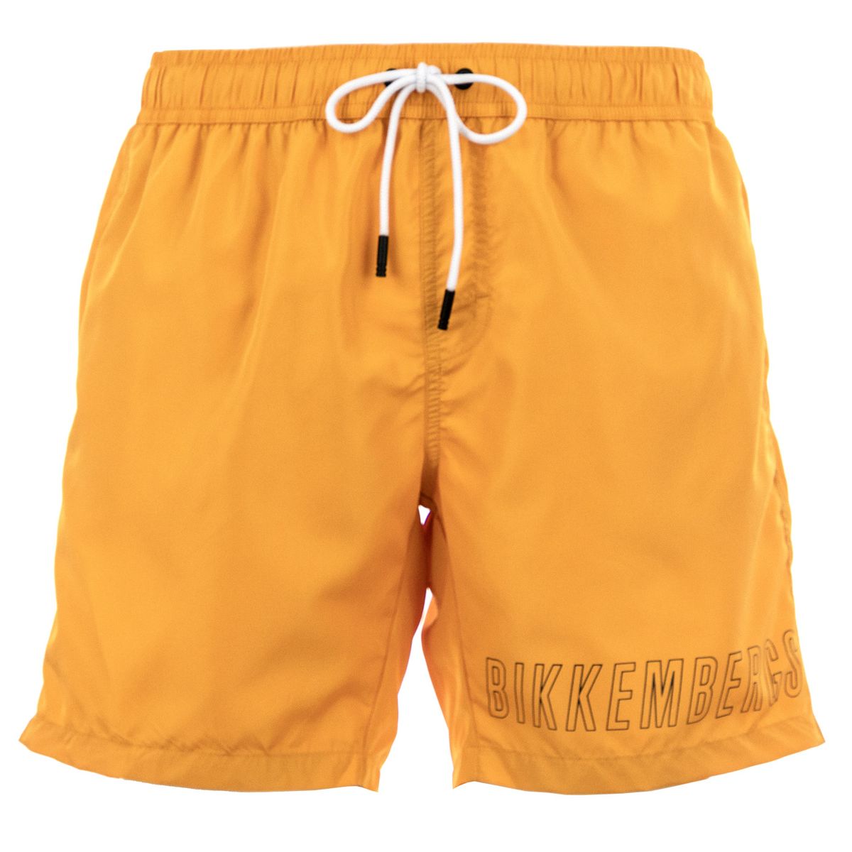 Herren Einfarbige Orangefarbene Badehose