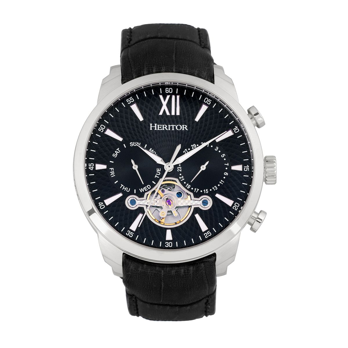 Herrenuhr Goldfarben mit braunem Lederarmband