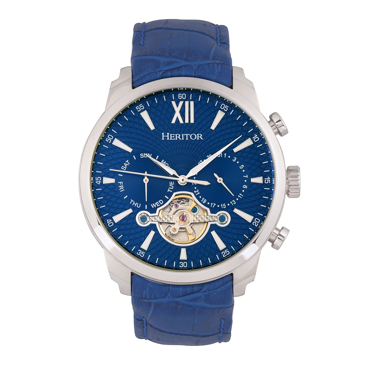 Herrenuhr Goldfarben mit braunem Lederarmband