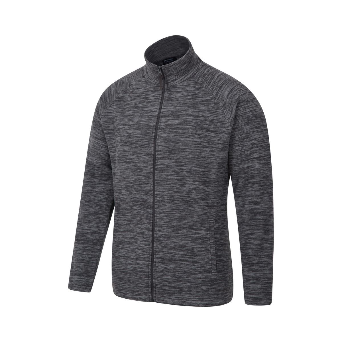 Melierte Micro-Fleece-Jacke mit Reißverschluss