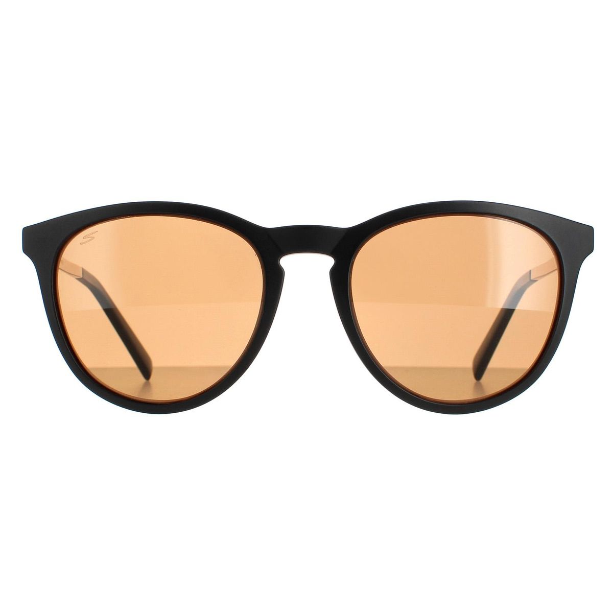 Runde Unisex Sonnenbrille mit braunen Gläsern