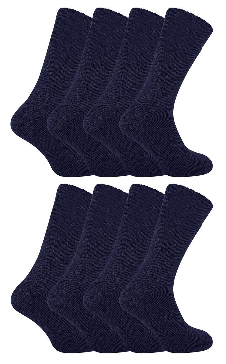 8er-Pack Herren-Thermo-Schlafsocken | Weiche & bequeme warme Bettsocken für Männer - Navy