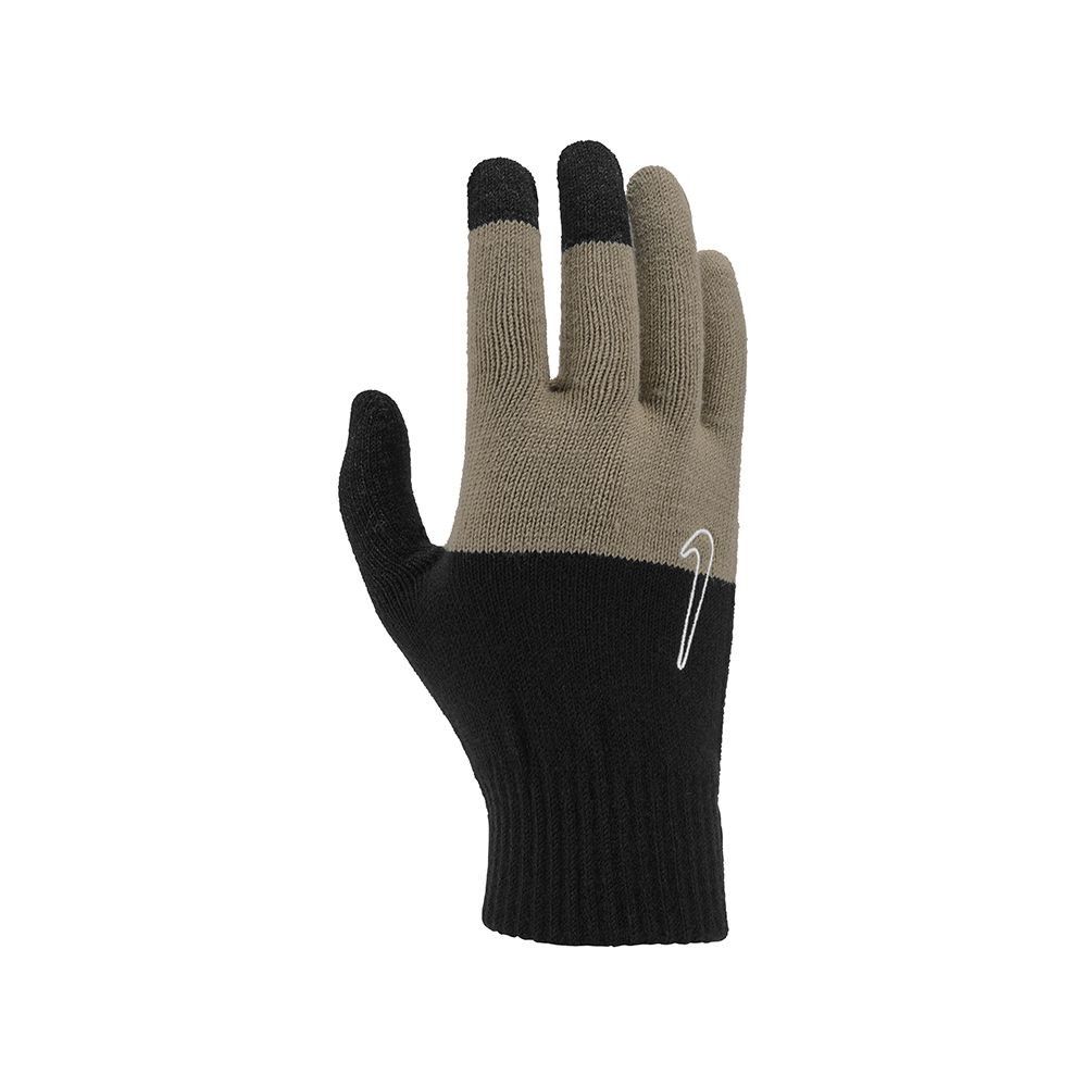 Gestrickte, zweifarbige Touchscreen-Handschuhe