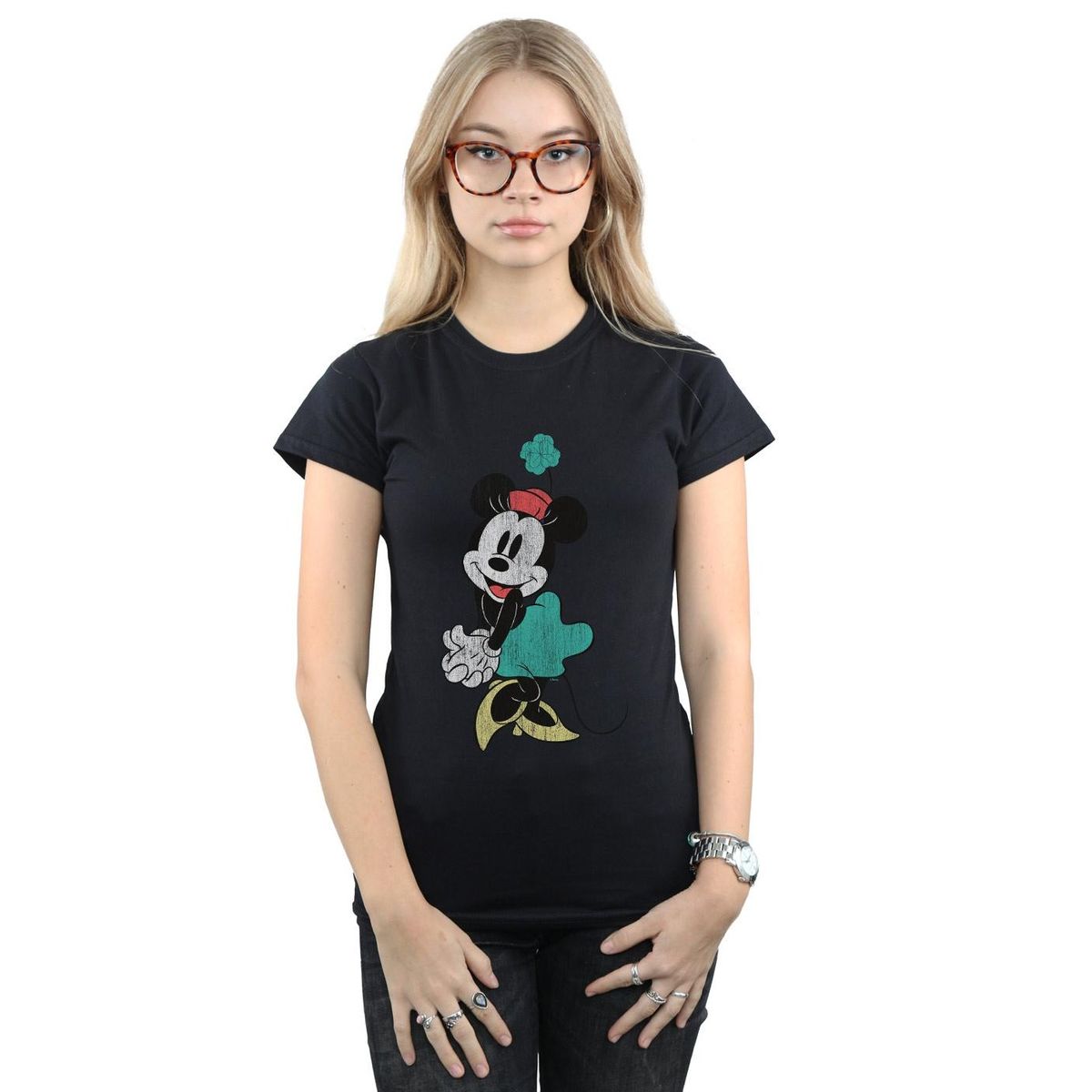 Minnie Mouse Kleeblatt Grafik-Print