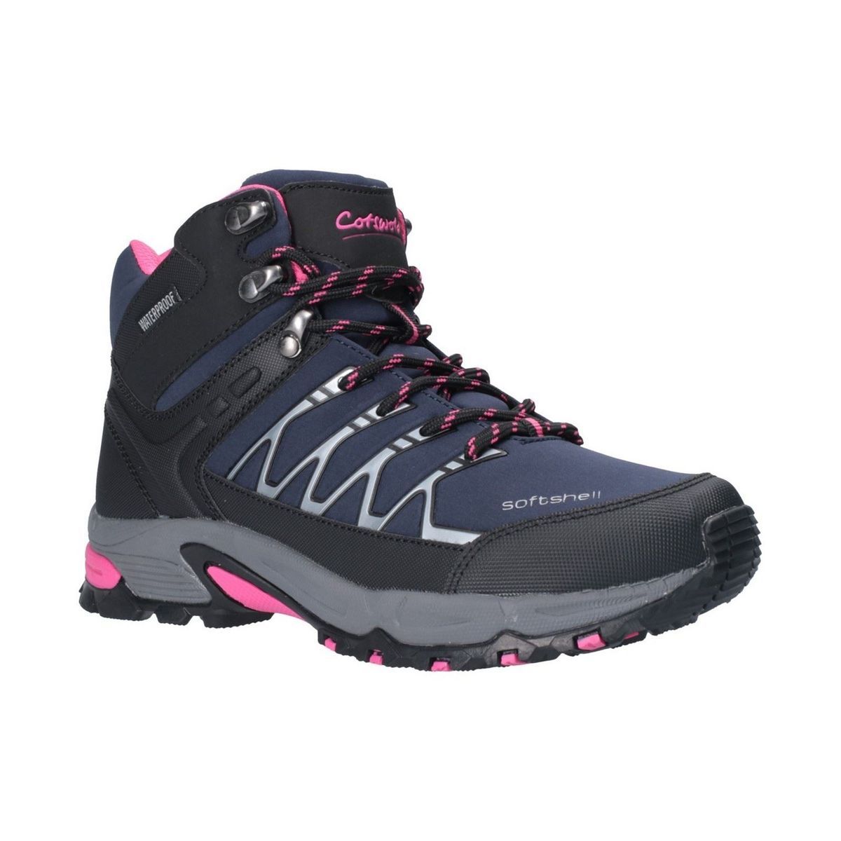 Cotswold Abbeydale Mid Softshell Women's Navy/Schwarz/Fuchsia Wanderschuhe