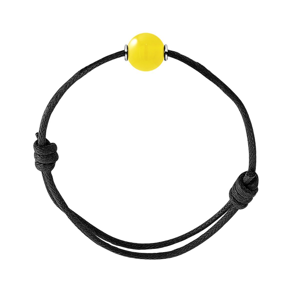 Minimalistisches Kordelarmband mit Edelstein
