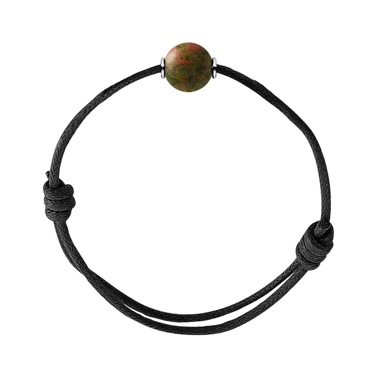 Minimalistisches Kordelarmband mit Edelstein