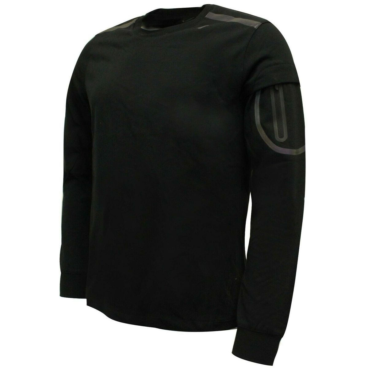 Schwarzer Herren-Pullover mit langen Ärmeln