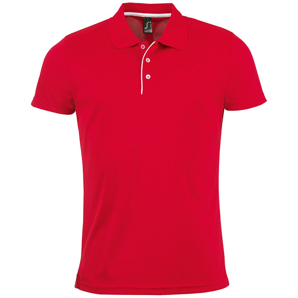 Herren Kurzarm-Piqué-Polohemd in Rot