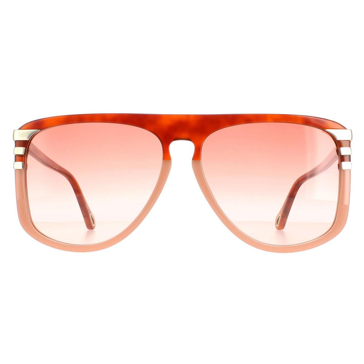 Orangefarbene Aviator Sonnenbrille mit Verlauf