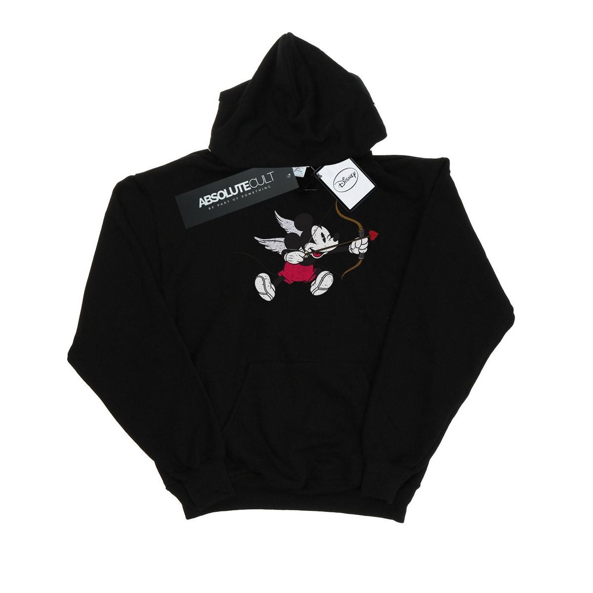Disney - "Mickey Mouse Love Cherub" Kapuzenpullover für Damen (Schwarz)