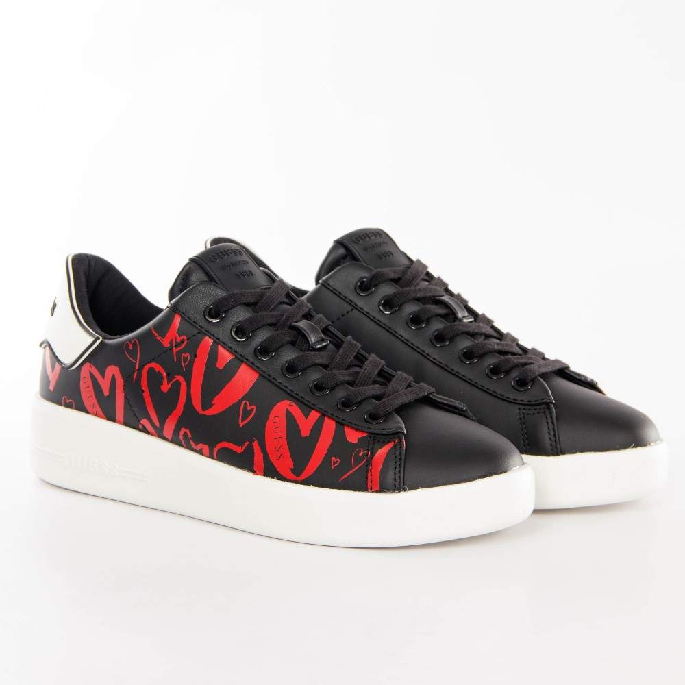 Low-Top Sneakers mit Herzmuster