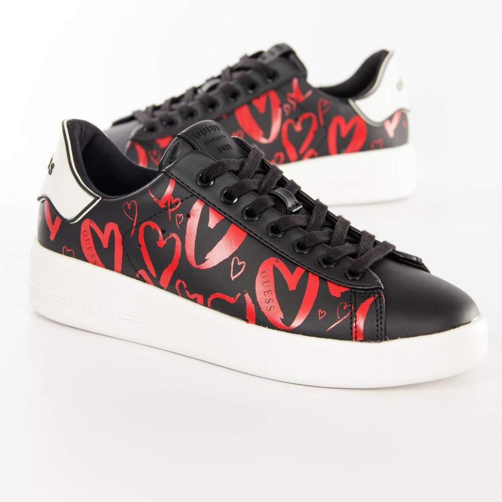 Schicke Plateau-Sneaker mit Herzmuster