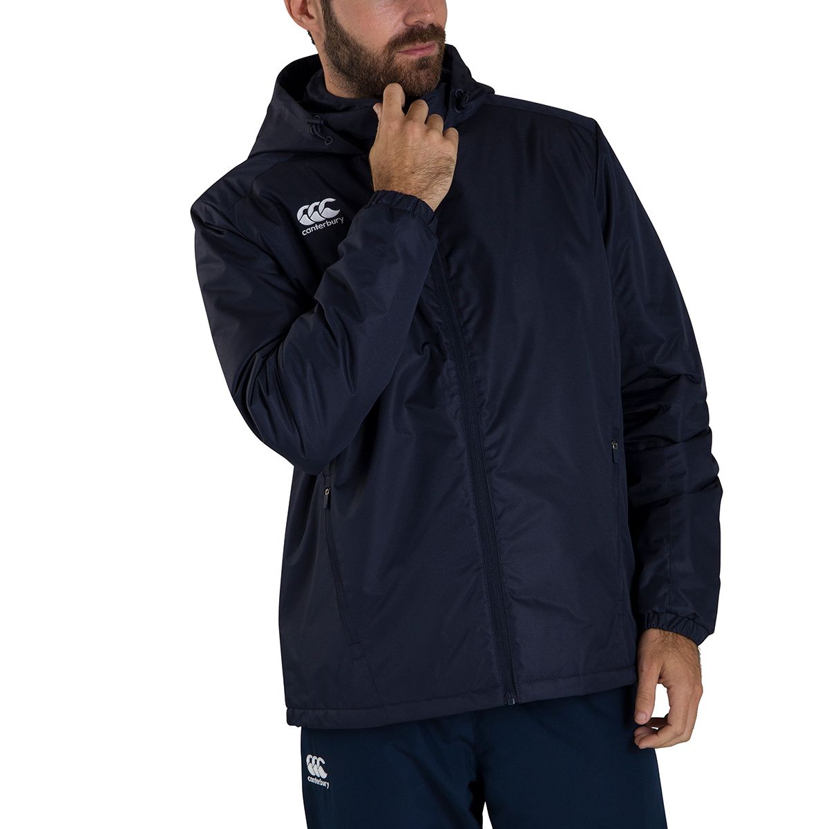 Wasserabweisende Trainingsjacke mit Kapuze