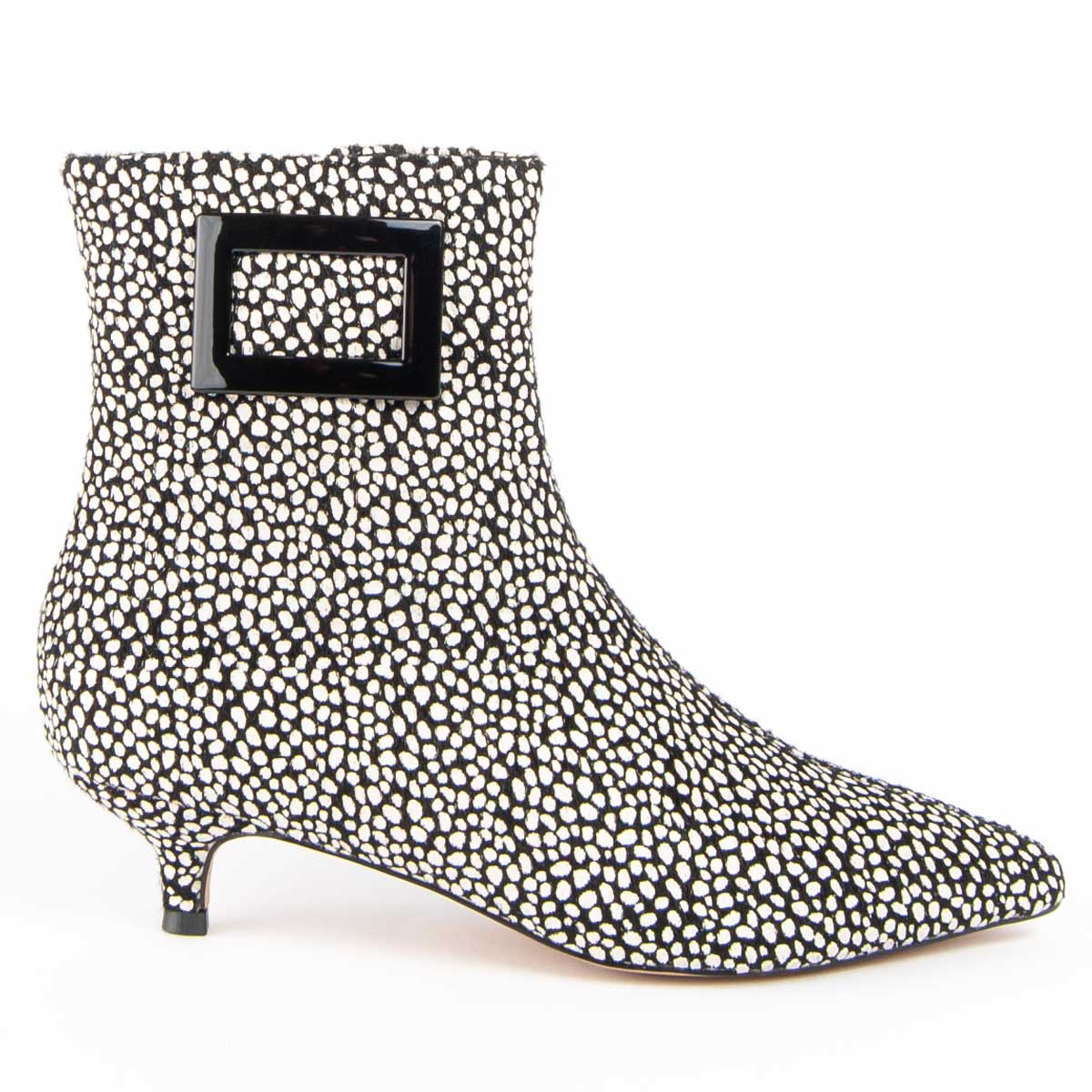 Kitten-Heel-Stiefeletten mit Schnallen-Detail
