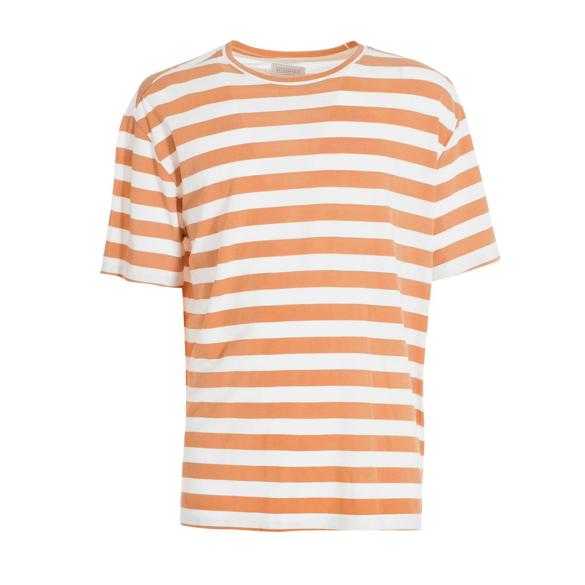 Gestreiftes Baumwoll-T-Shirt mit lockerer Passform