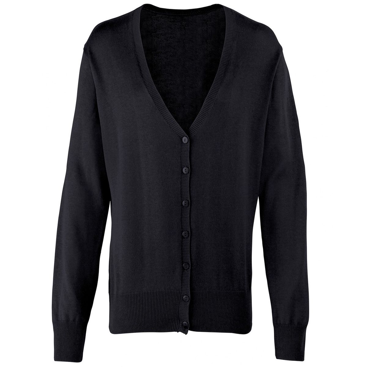 Damen Strickjacke Klassische Passform V-Ausschnitt