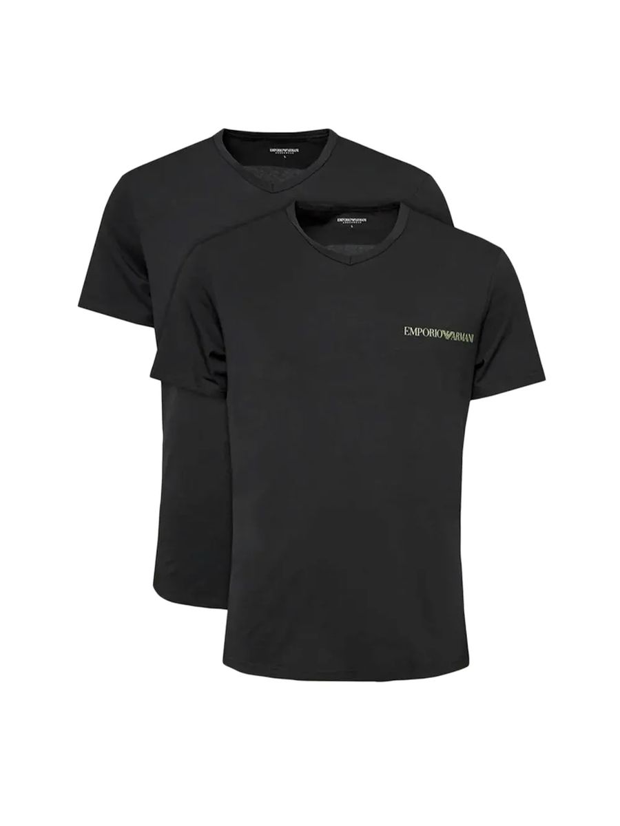 Klassisches V-Ausschnitt T-Shirt Doppelpack