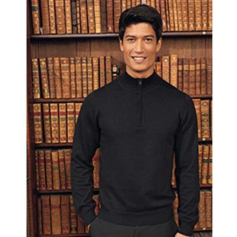Feingestrickter Pullover mit Viertel-Reißverschluss