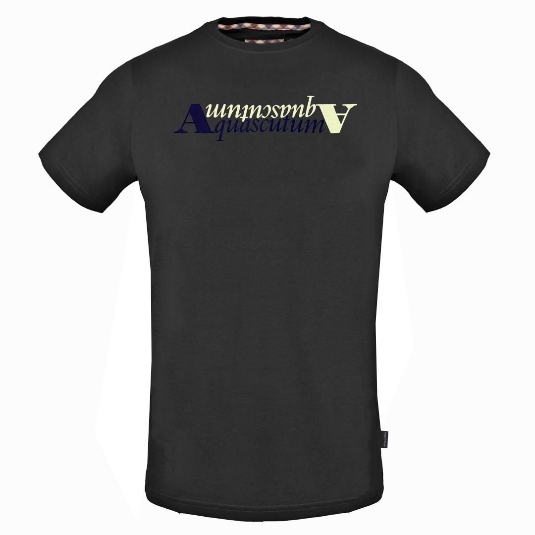 Schwarzes Herren T-Shirt mit Logo-Print