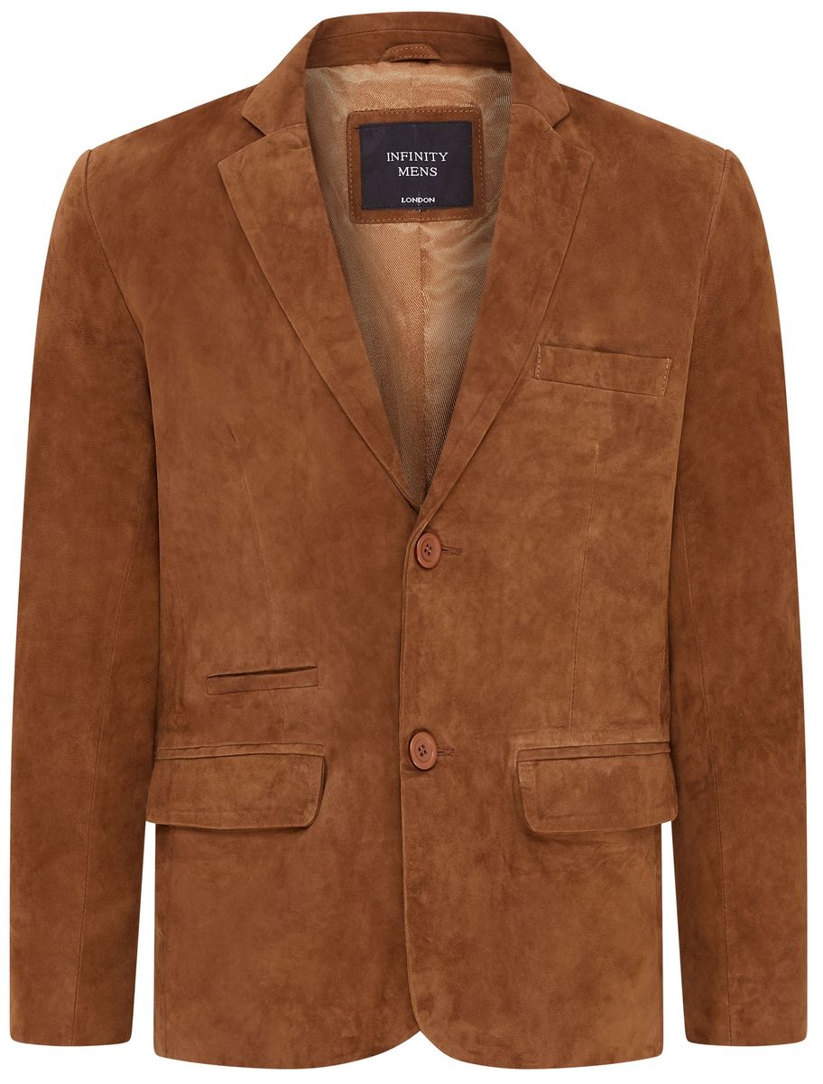Italienischer Ziegenvelourslederblazer für Herren