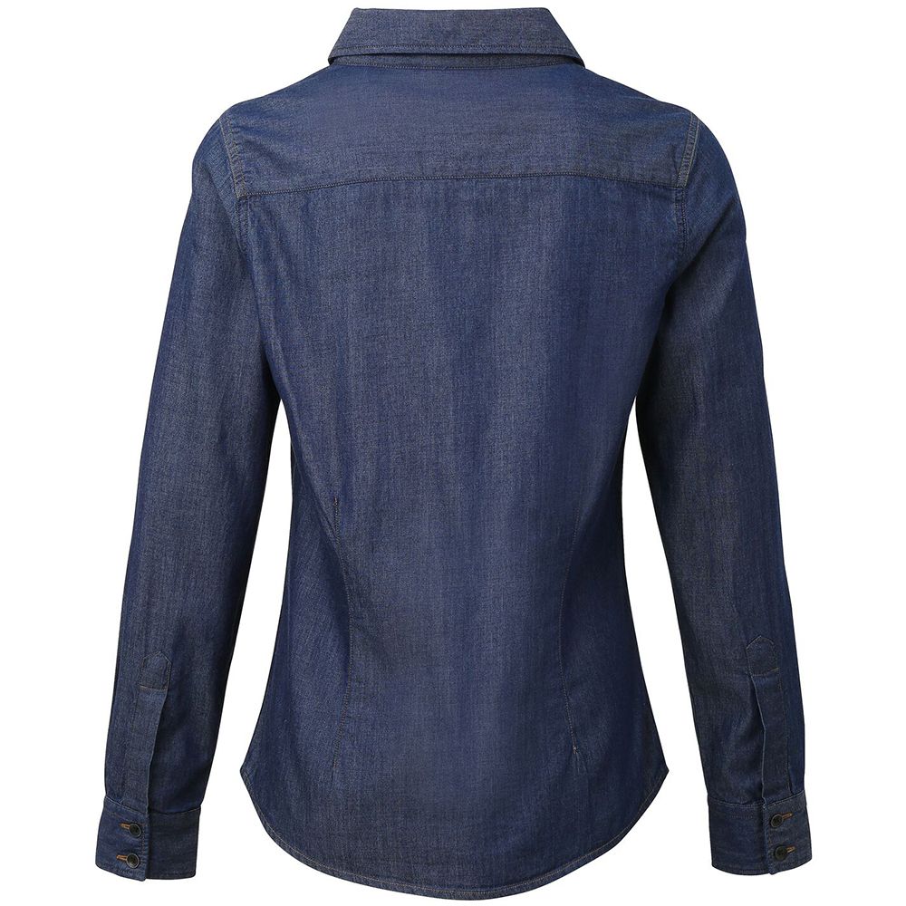 Langärmeliges Jeanshemd mit Taschen