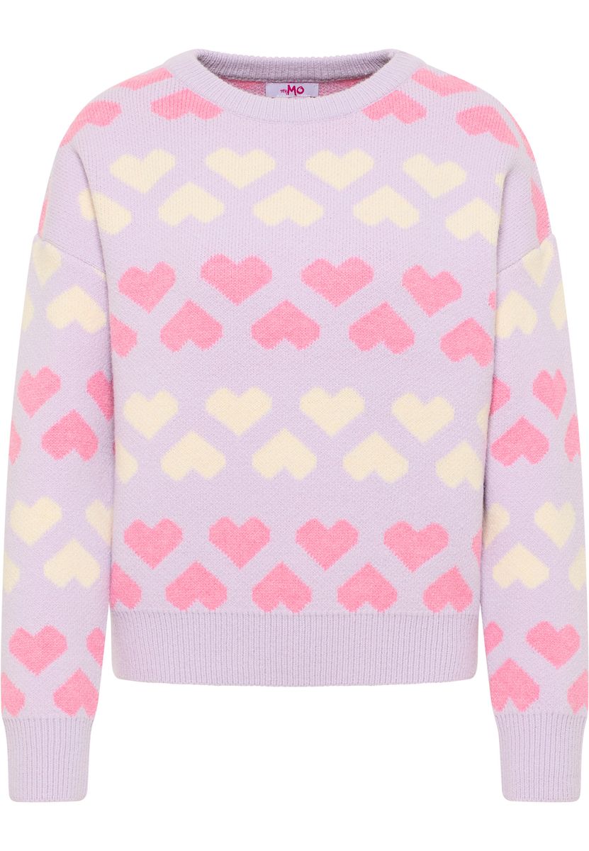 Kurzer Zopfmuster-Strickpullover