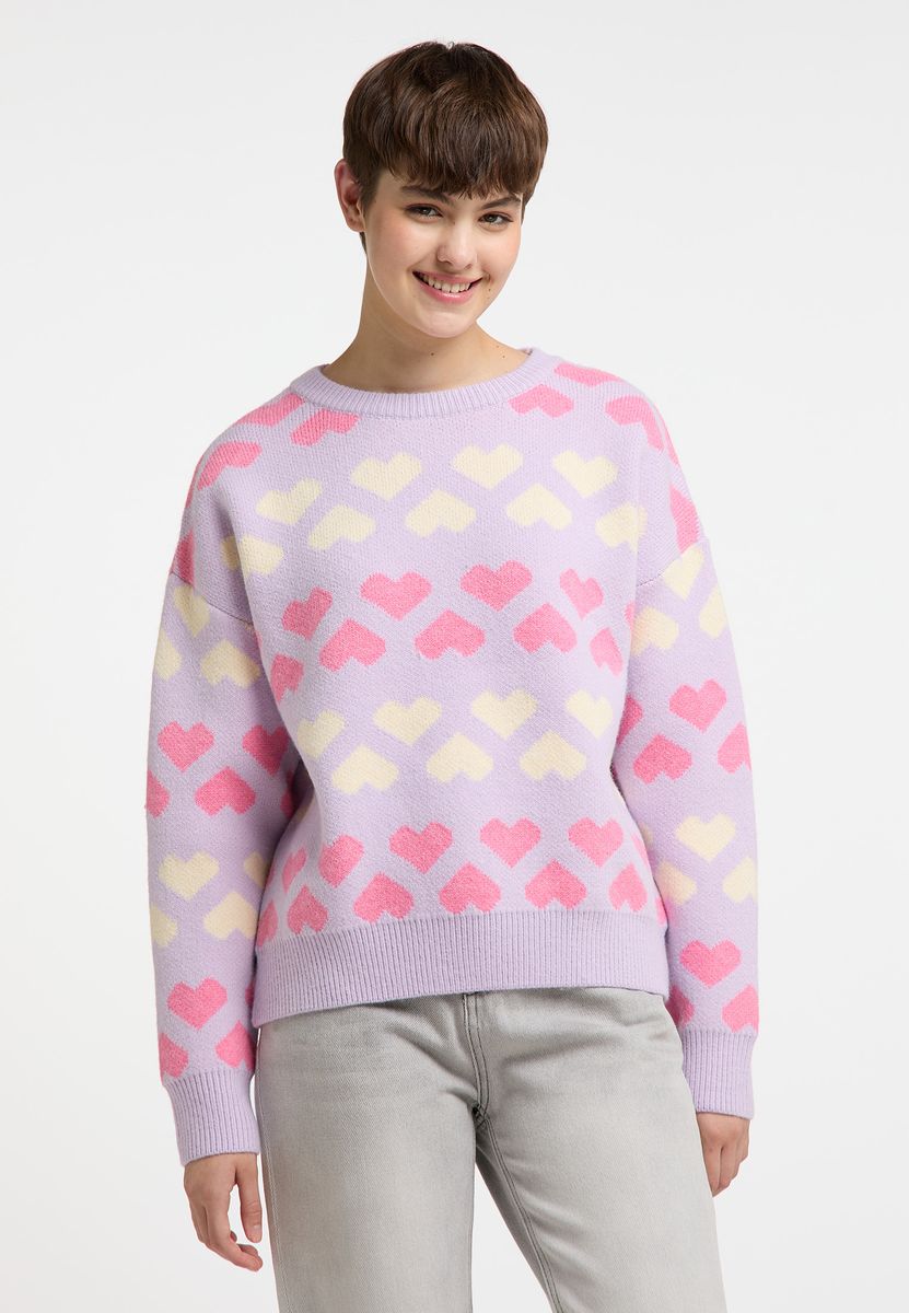 Kurzer Zopfmuster-Strickpullover