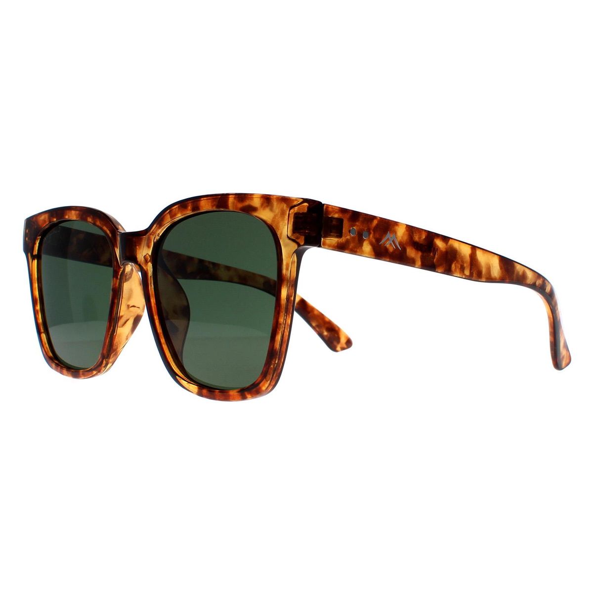 Quadratische Polarisierte Sonnenbrille in Havanna