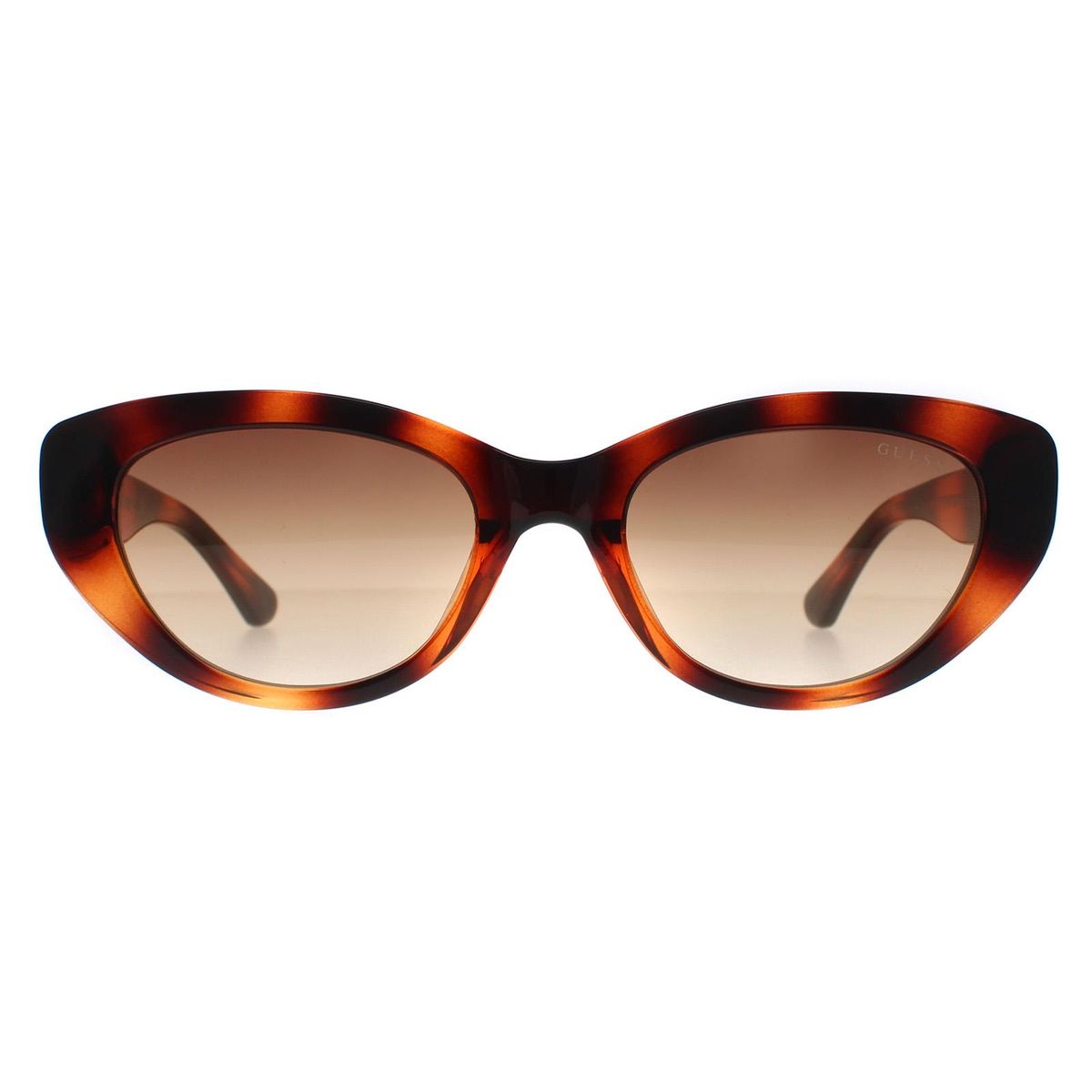 Braune Cat-Eye-Sonnenbrille mit Farbverlaufsgläsern