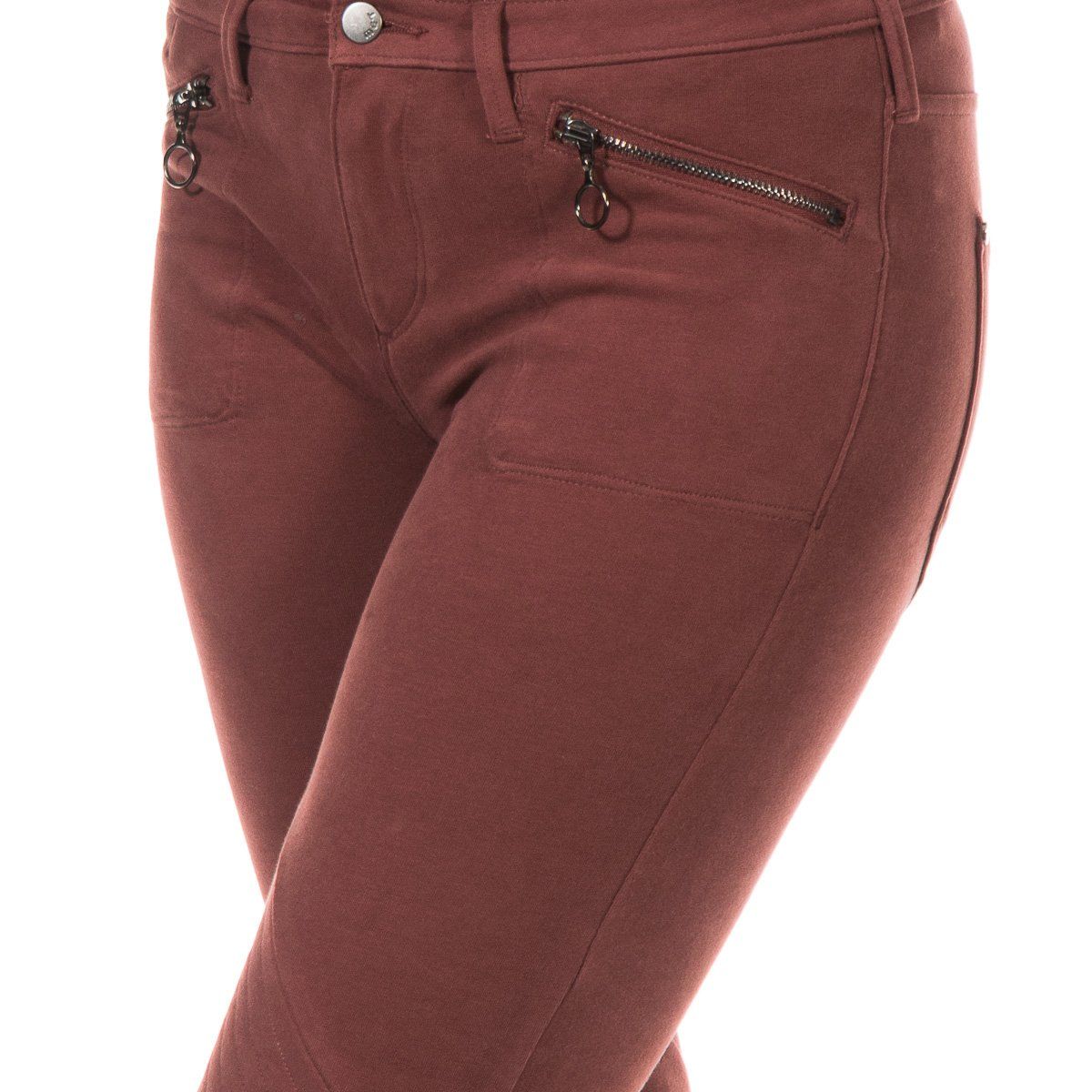Schmal geschnittene Hose im Biker-Stil