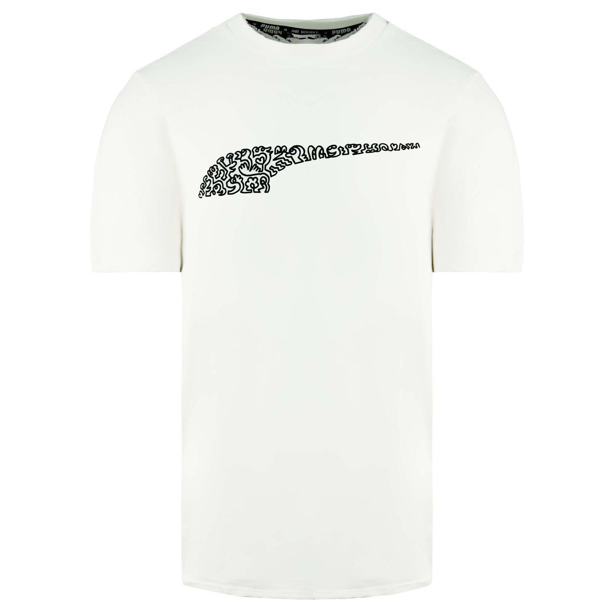 T-Shirt mit Doodle-Grafikprint und Rundhalsausschnitt