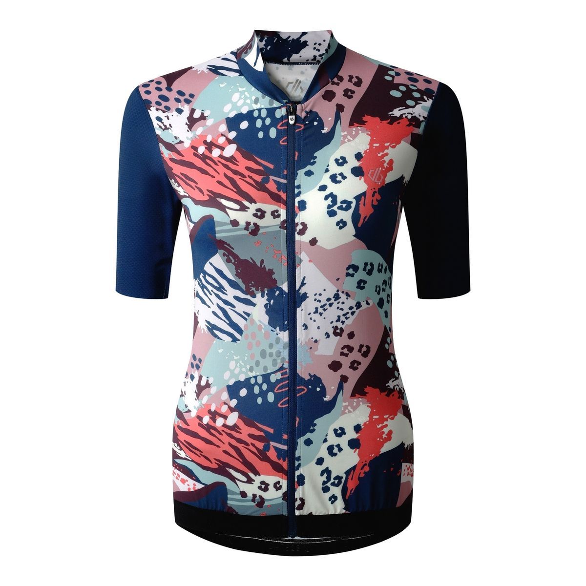 Radtrikot mit abstraktem Tiermuster