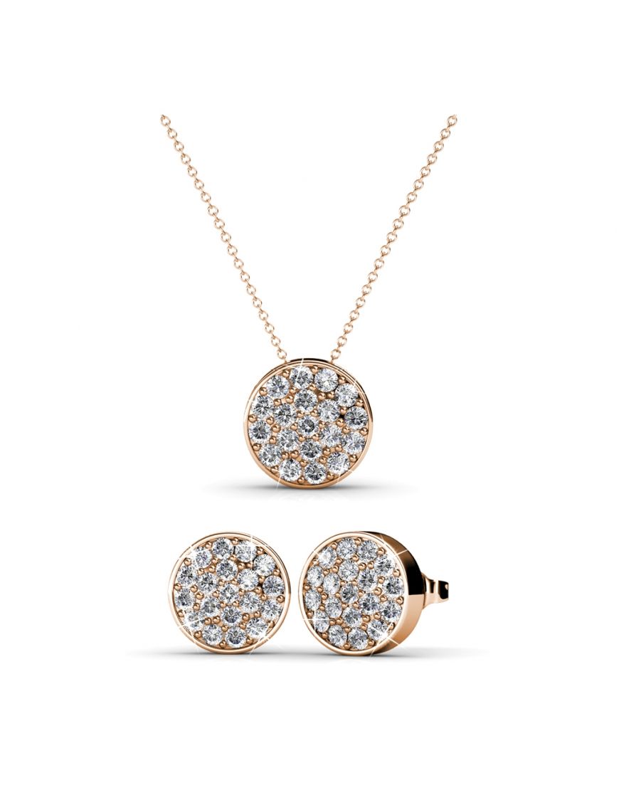 Roségold Kristall Schmuckset