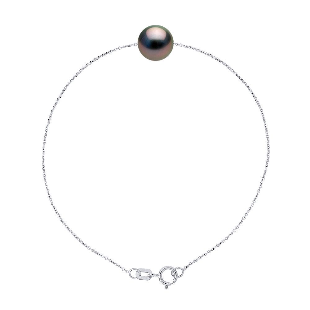 Tahiti-Perlenarmband in Weißgold