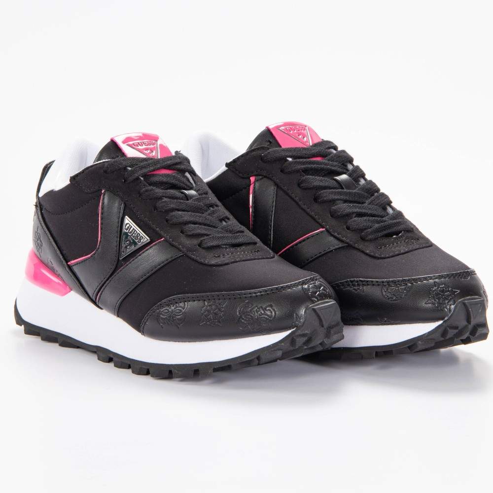 Damenmode Sneaker Schwarz und Pink