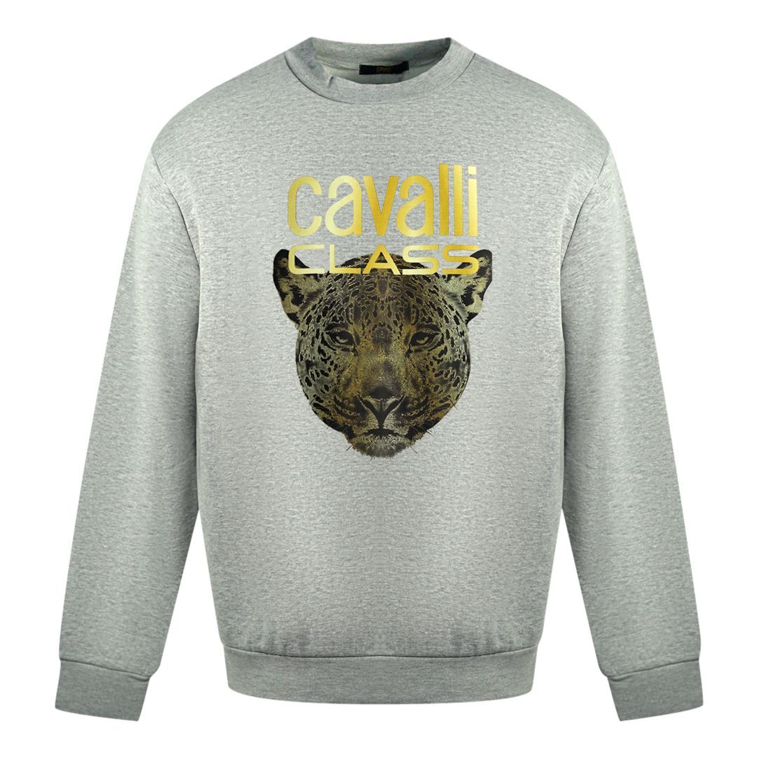 Leoparden Grafik Print Rundhals-Sweatshirt