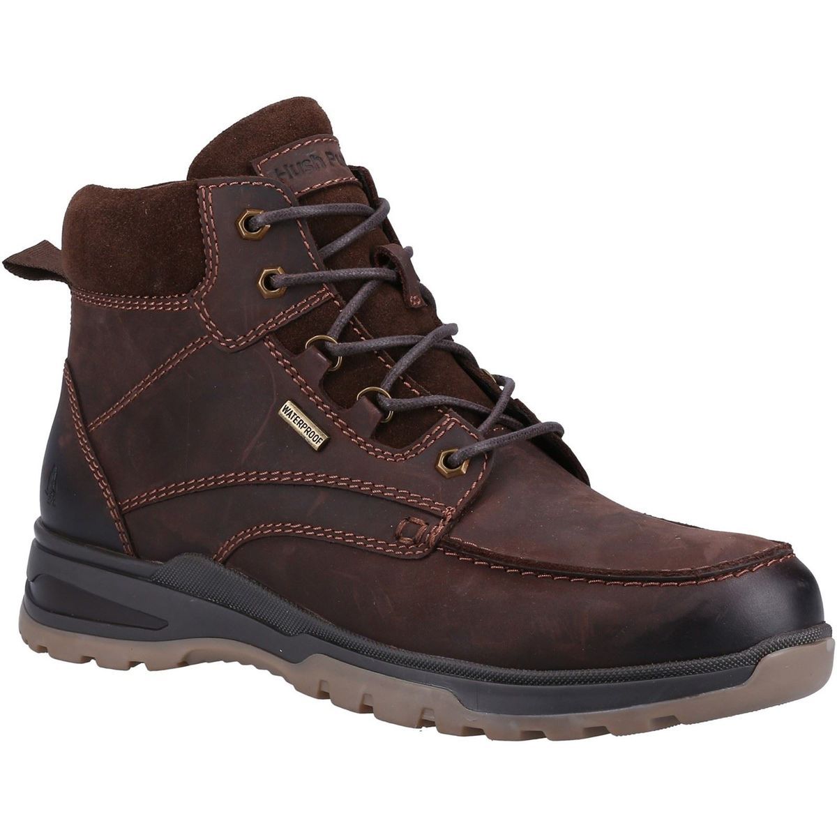 Hush Puppies Palmer Leder Herrenstiefel Braun
