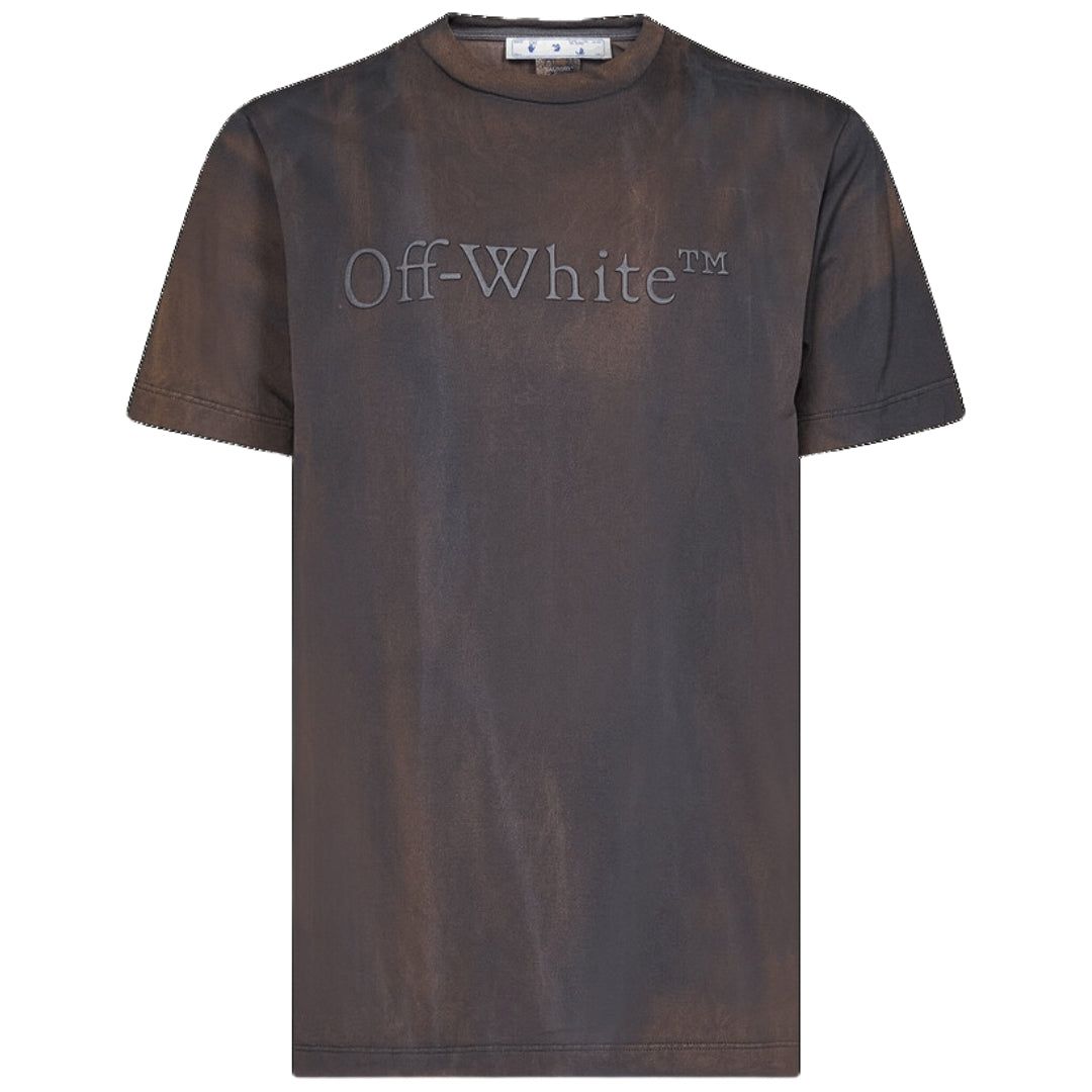T-Shirt mit Distressed-Finish und Logo